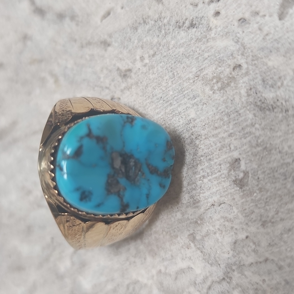 Big and Chunky Turquoise Statement Ring